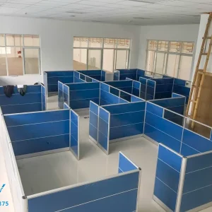 Vách ngăn văn phòng dạng module dầy 39mm khung nhôm chắc chắn